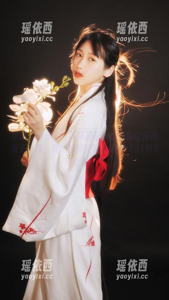收藏美图分享：不呆猫与抖娘的黑白旗袍双子写真，展现独特韵味的41P-231MB佳作！